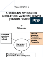 Agricultural Marketing - AGB341 UNIT 6