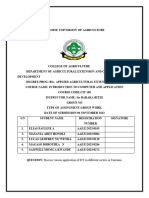 Sokoine University of Agriculture Cover Page