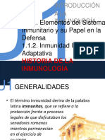 U1 - 1 - 1 - Historia y Cã Lulas Del Sistema Inmune 2