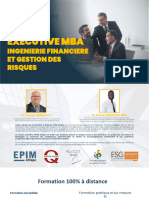 Plaquette EMBA Ingénierie Financiere Gestion Risques