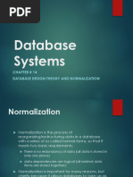 Chapter# 14 Database Design Theory and Normalization