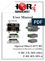 Thor Fiber User Manual For CATV RF Over Fiber F-RF-TX-MN and Receiver F-RF-MN2 2003