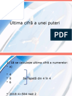 Ultima Cifra A Unei Puteri