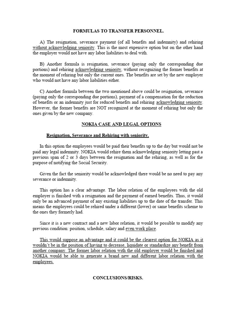 Personnel Transfer Strategies | PDF | Employment | Private Law