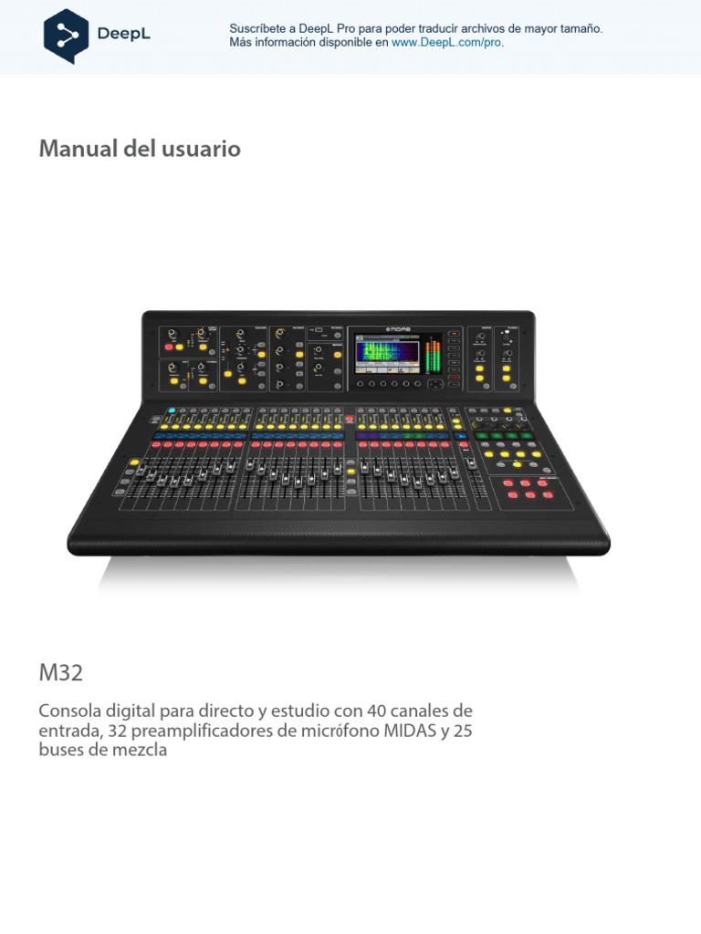 M32 M En-Español | PDF | Enchufes y tomas de corriente alterna | Micrófono, image size:768x1024