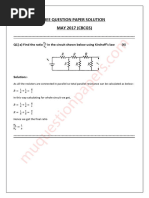 Be First Year Engineering Semester 1 2017 May Basic Electrical Engineering Cbcgs