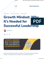 Growth Mindset Why It's Needed For Successful Leadership
