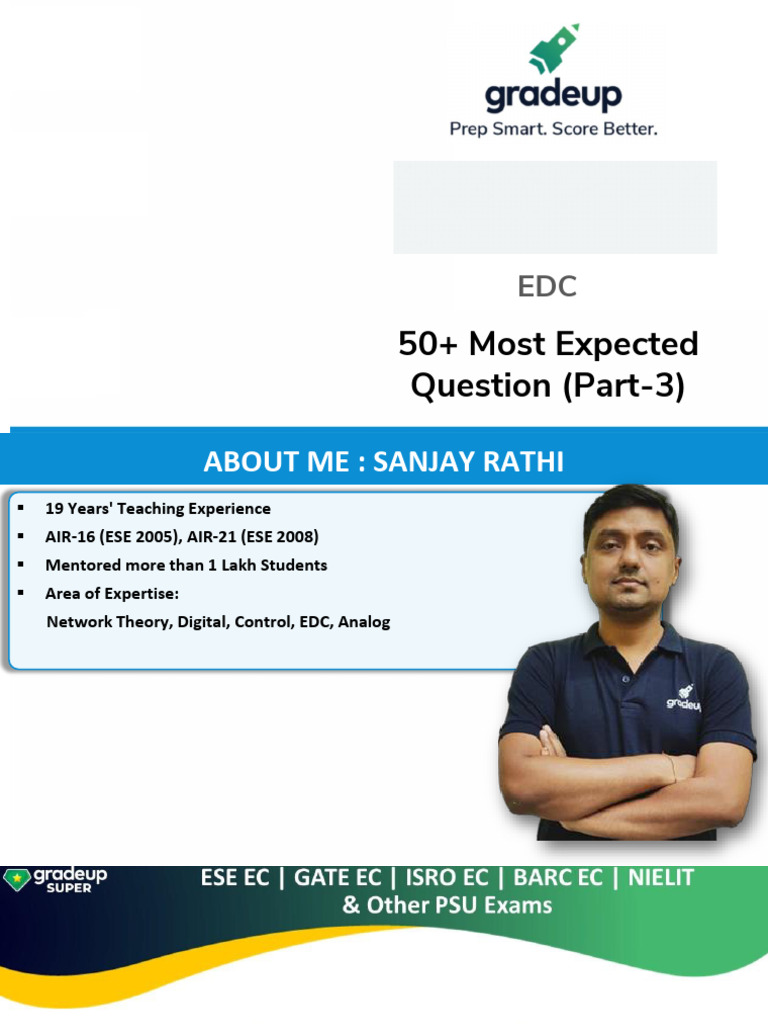 EDC: 50+ Expected Questions Part 3 | PDF | Materials | Computer Engineering