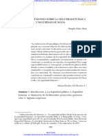 Algunas Reflexiones Sobre La Seguridad Pública Y Seguridad Humana