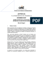 Sudan. Estado de La Situación, Estado de Lo Que Esta en Juego. (2007)