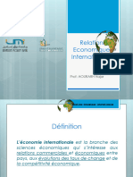 Relations Economiques Internationales S6 Chapitre 1 Et 2 Prof AOURARH
