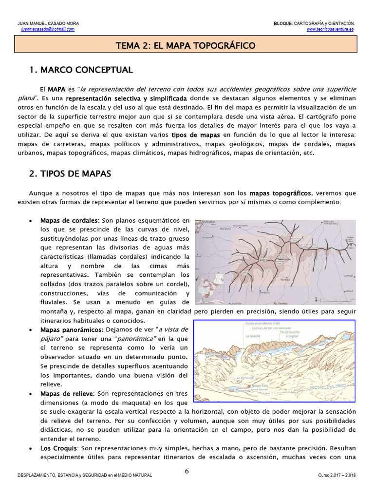 Tema 9. Mapa Topográfico | PDF | Mapa | Cartografía