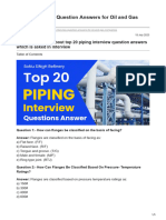 Piping Interview Question Answers For Oil and Gas Companies