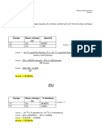 Chimie II M1 T2 Masse Atomique Moyenne - Solutionnaire