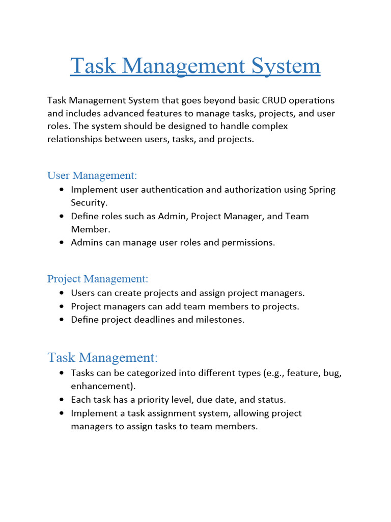 Task Management System | PDF | User (Computing) | Password