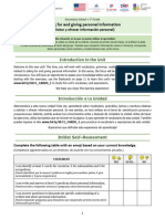 (AETG Workbook) Secondary 1st Grade #1 - Personal Information