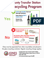 Jones County Glass Recycling Program Poster - December 2023