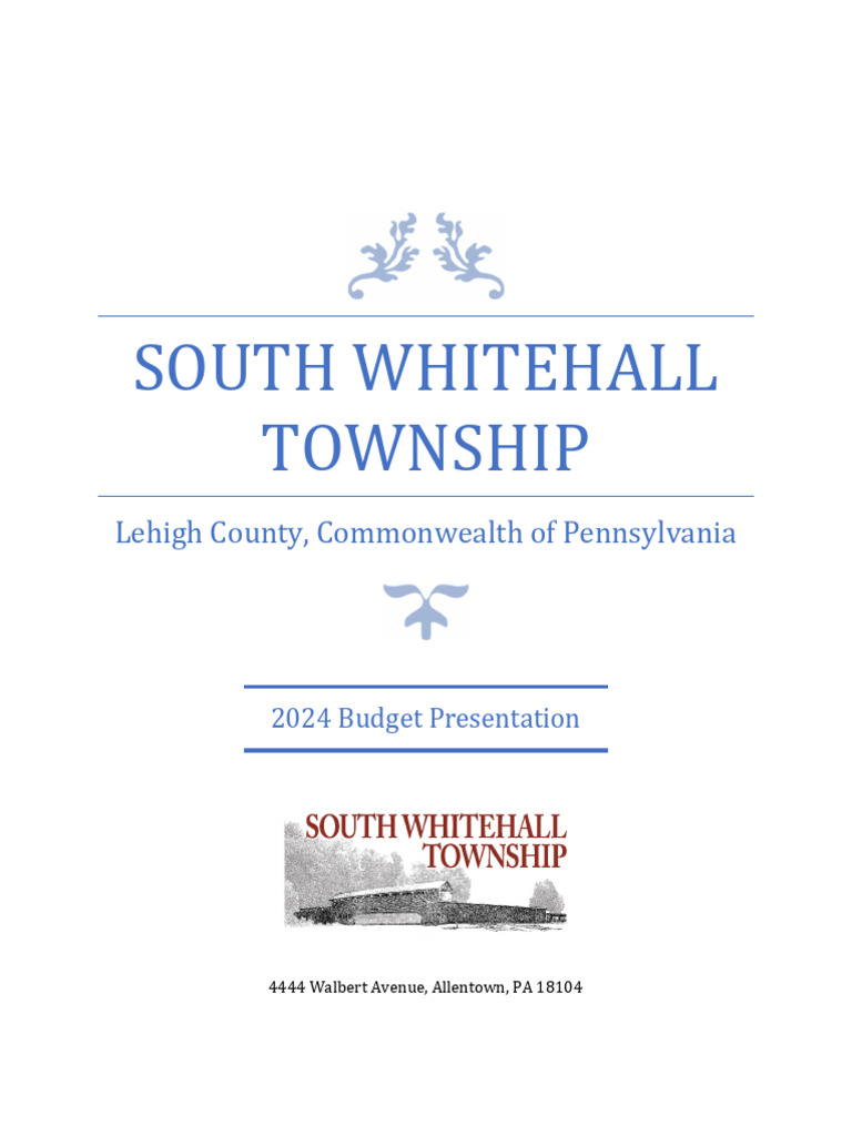 2024 South Whitehall Township Final Budget PDF Fund Accounting