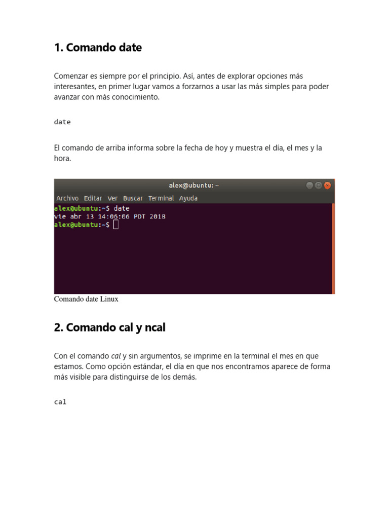 Guía de comandos básicos en Linux | PDF | Archivo de computadora ...