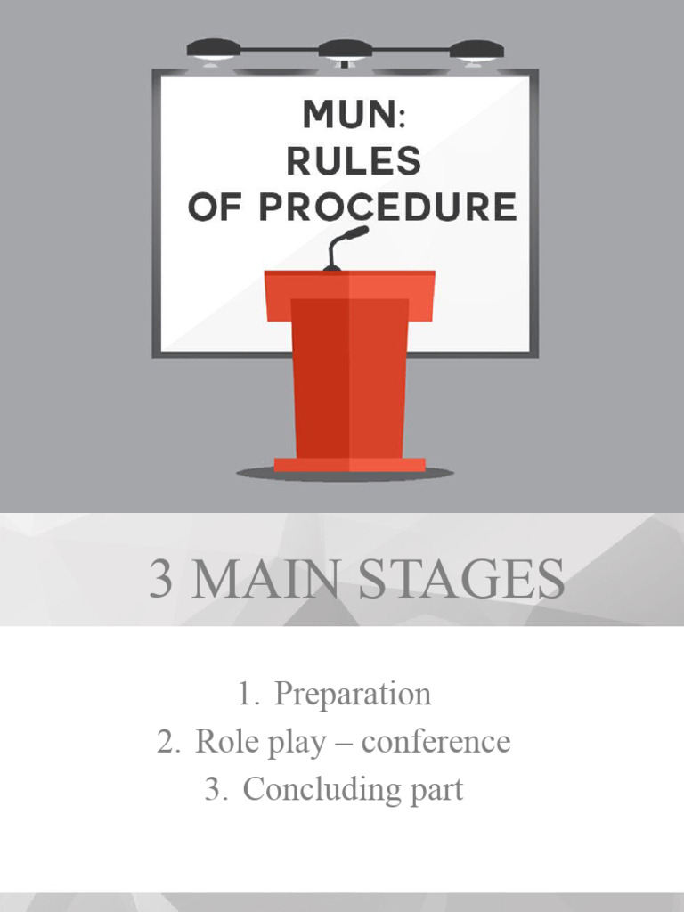 Model UN Workshop On Rules and Procedures | PDF | Government