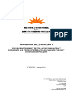 Skills Module 3 - Provide Procurement Advice, Advice On Contract Documents and Price Determination Documents For Built Enviroment Projects