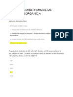 Examen Parcial Química Inorgánica (UNMSM)