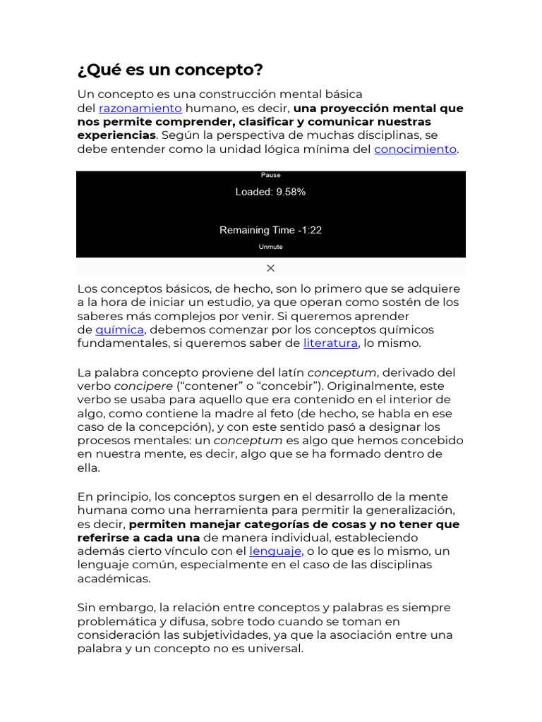 Qué Es Un Concepto | PDF | Concepto | Palabra