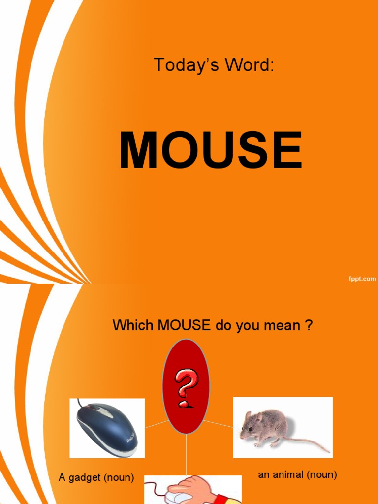 Understanding 'Mouse': Device, Animal, Verb | PDF | Computers ...