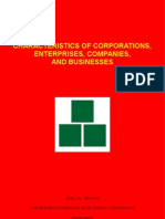 Characteristics Of Corporations, Enterprises, Companies, And Businesses