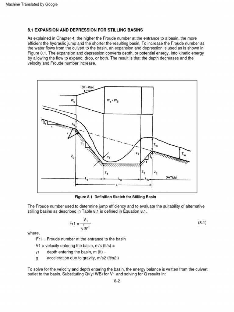 Stilling Basin Design for Hydraulic Jumps | PDF | Physical Quantities ...