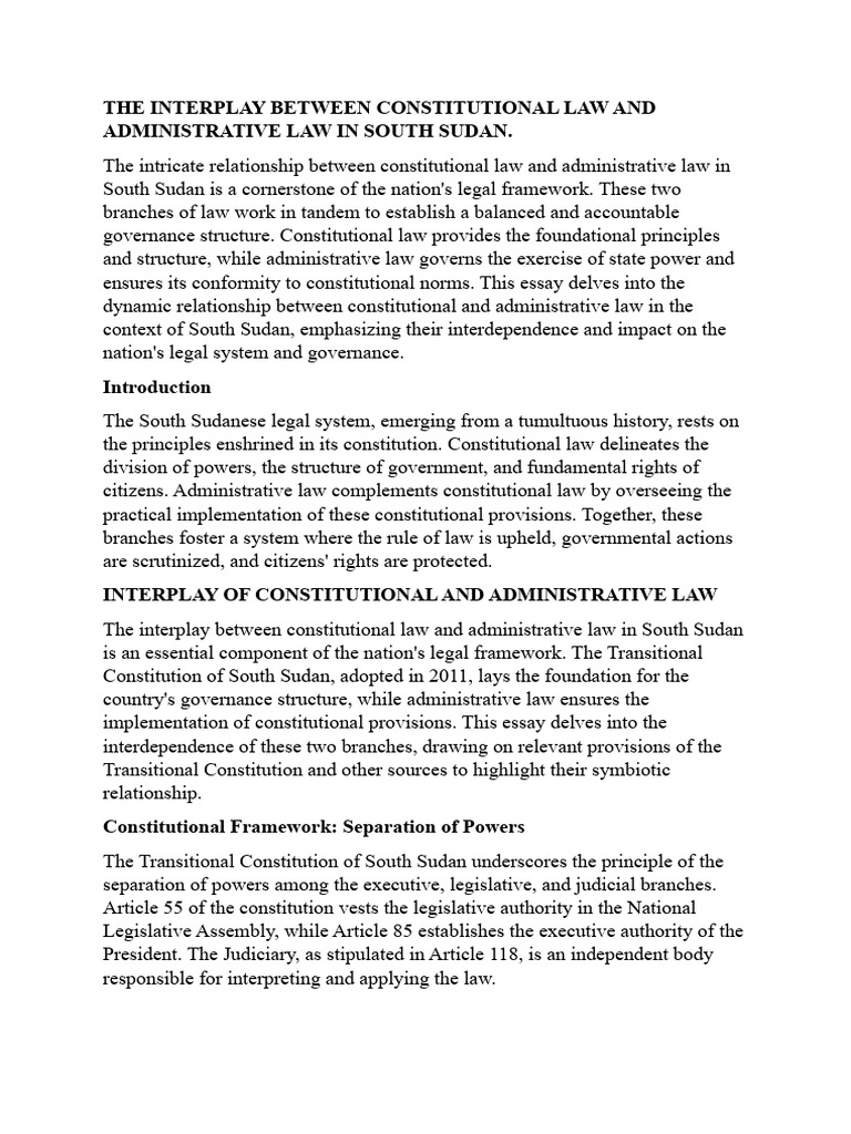 Interplay of Admin and Cons Law | PDF | Law