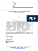 Carta Laboral Yanez