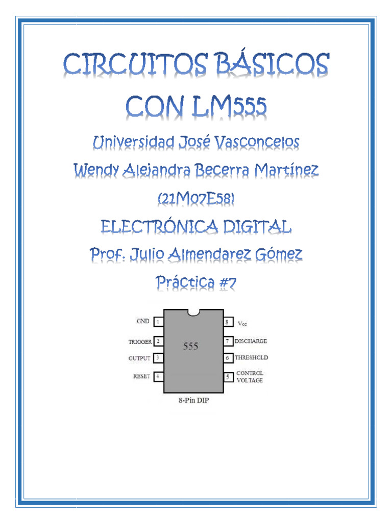 CIRCUITOS BÁSICOS LM555 | PDF | Circuito integrado | Condensador
