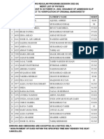 1st MERIT LIST BACHELORS 2022 2026 Phy