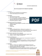 Elementos Mínimos de Una Propuesta de Investigación Arqueológica