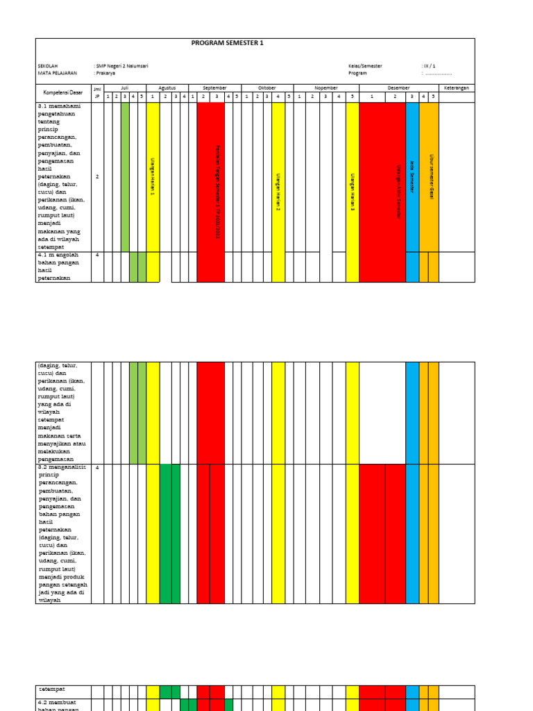 Program Semester 1 Ix | PDF