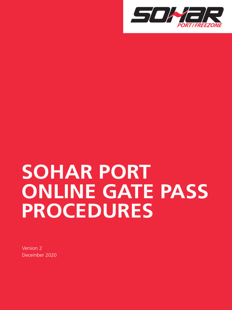 Sohar online gate pass procedures pdf