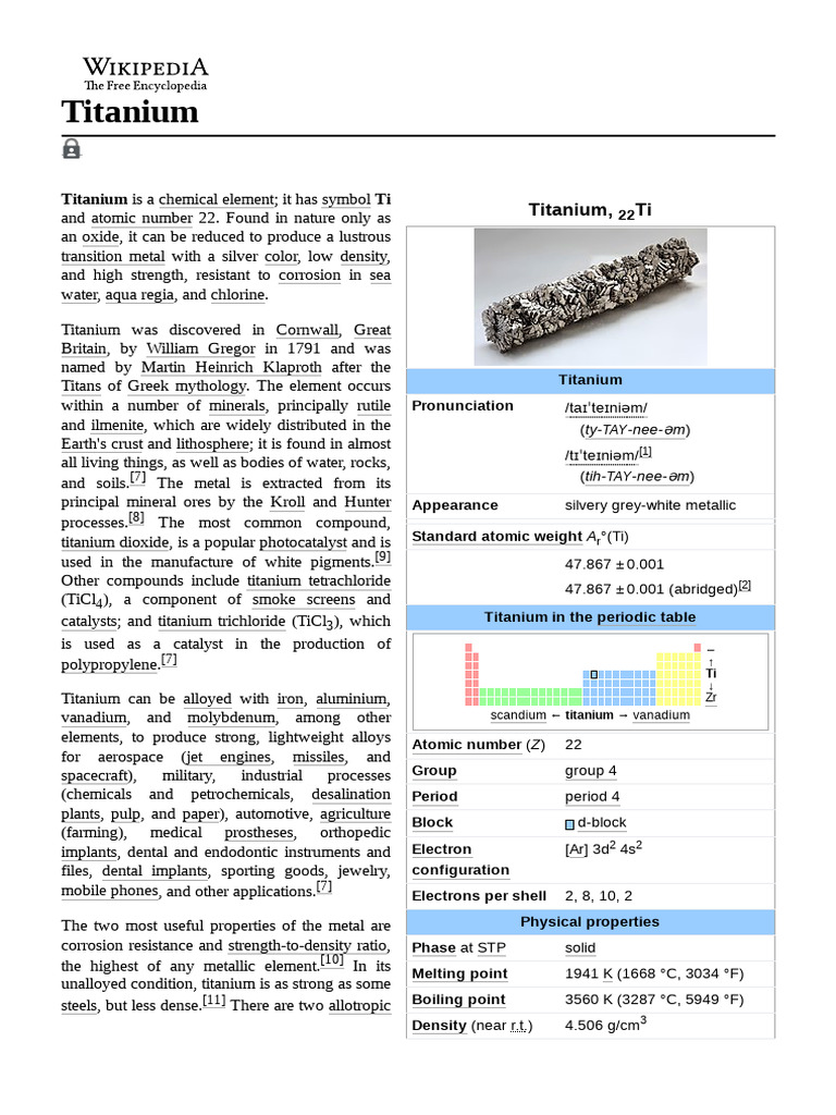 Titanium PDF Titanium Titanium Dioxide