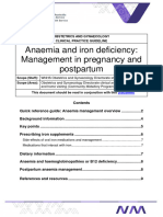 Anaemia Management During Pregnancy and The Postnatal Period