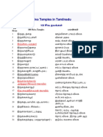108 Shivalayam List in Tamil