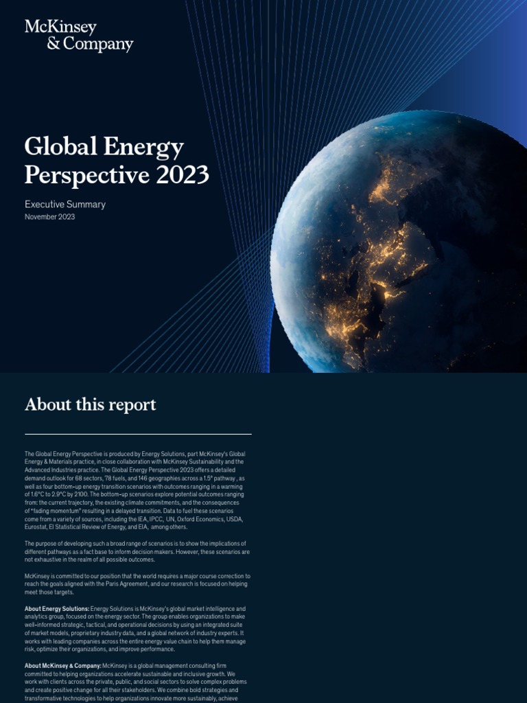 Global Energy Perspective 2023 Report | PDF | Climate Change Mitigation ...