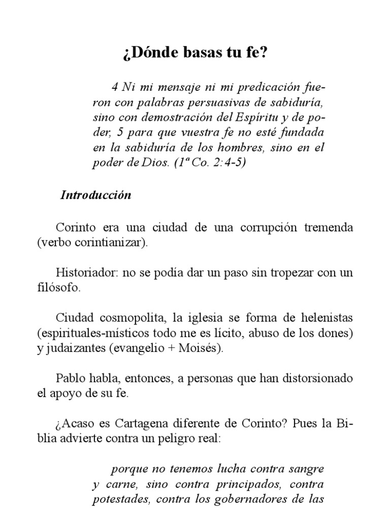 Fundamentos de la fe cristiana | PDF | Cristo (título) | Fe