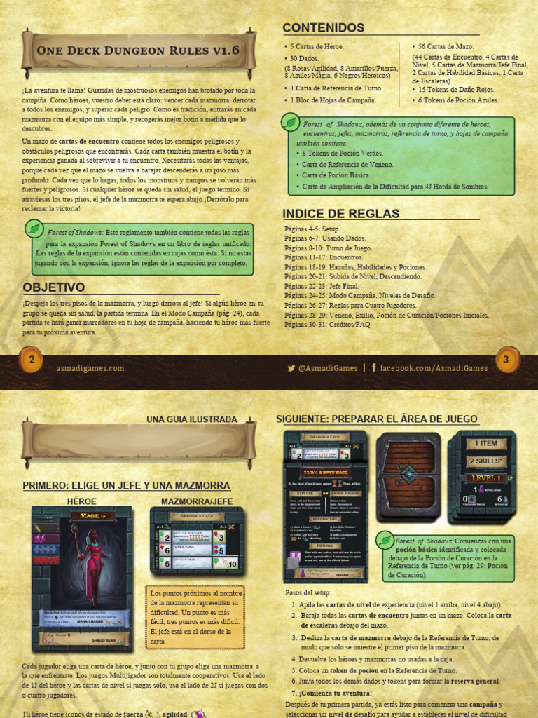 One Deck Dungeon 1.6 ESP | PDF