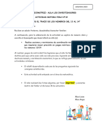 Actividad N19 Motricidad Ina - Investigadores - Recordamos El Trazo de Os Numeros 13-14 - Setimbre 2023