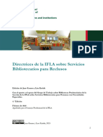 Directrices de La IFLA Sobre Servicios Bibliotecarios para Reclusos