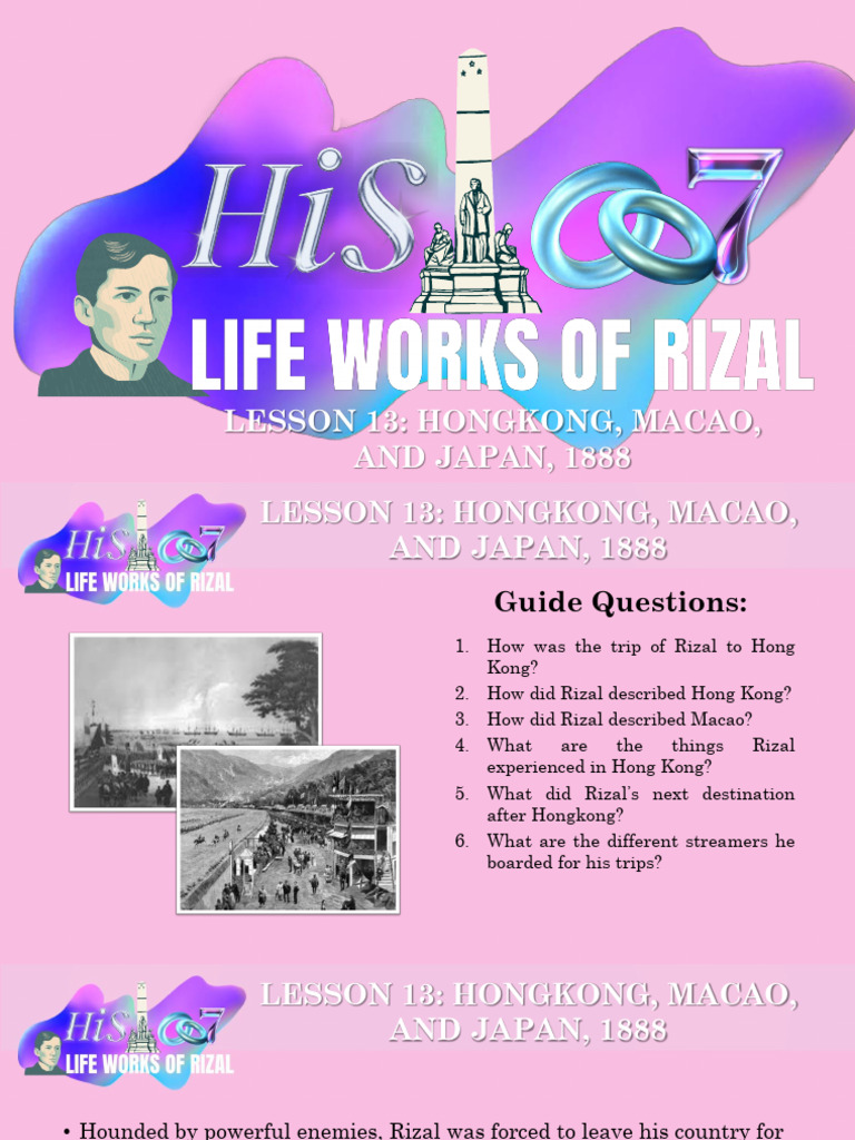 Rizal's Journey: Hong Kong & Macao 1888 | PDF | Hong Kong | Macau