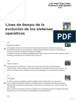 Linea de Tiempo de La Evolución de Los Sistemas Operativos Timeline