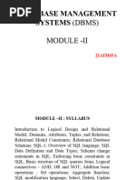 21aim45a-Dbms Module-2