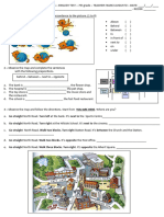 Directions and Prepositions of Place Reading Comprehension Exercises 93011