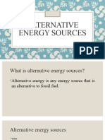 Alternative Energy Sources